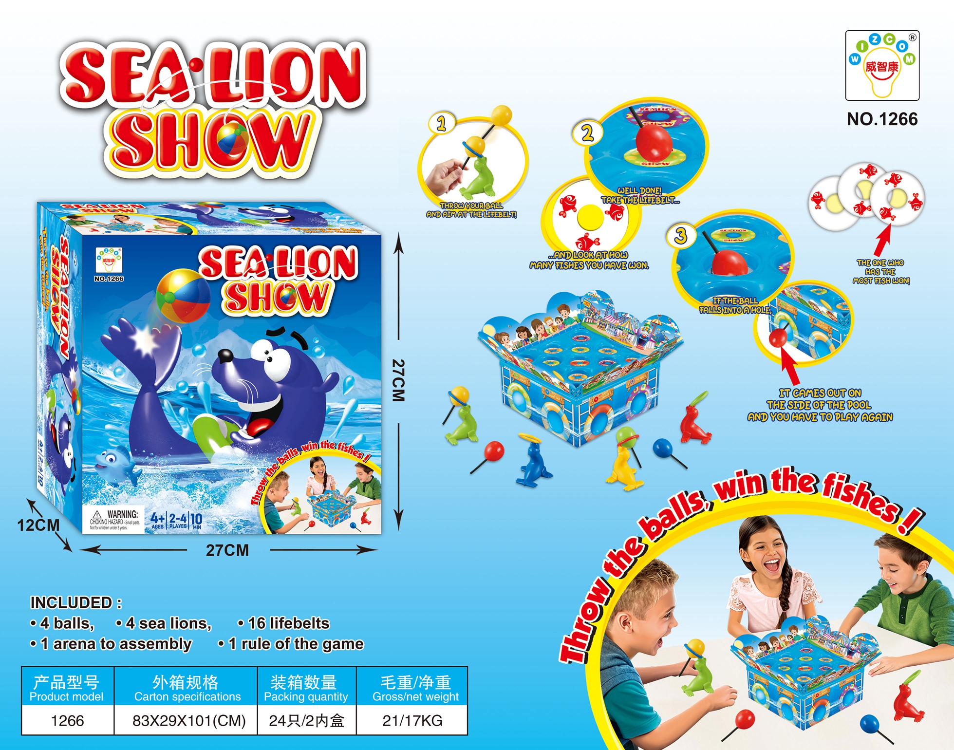 Children's educational toy board game Sea lion game Water spray acne children garbage sorting dinosaur surprise house thumbnail