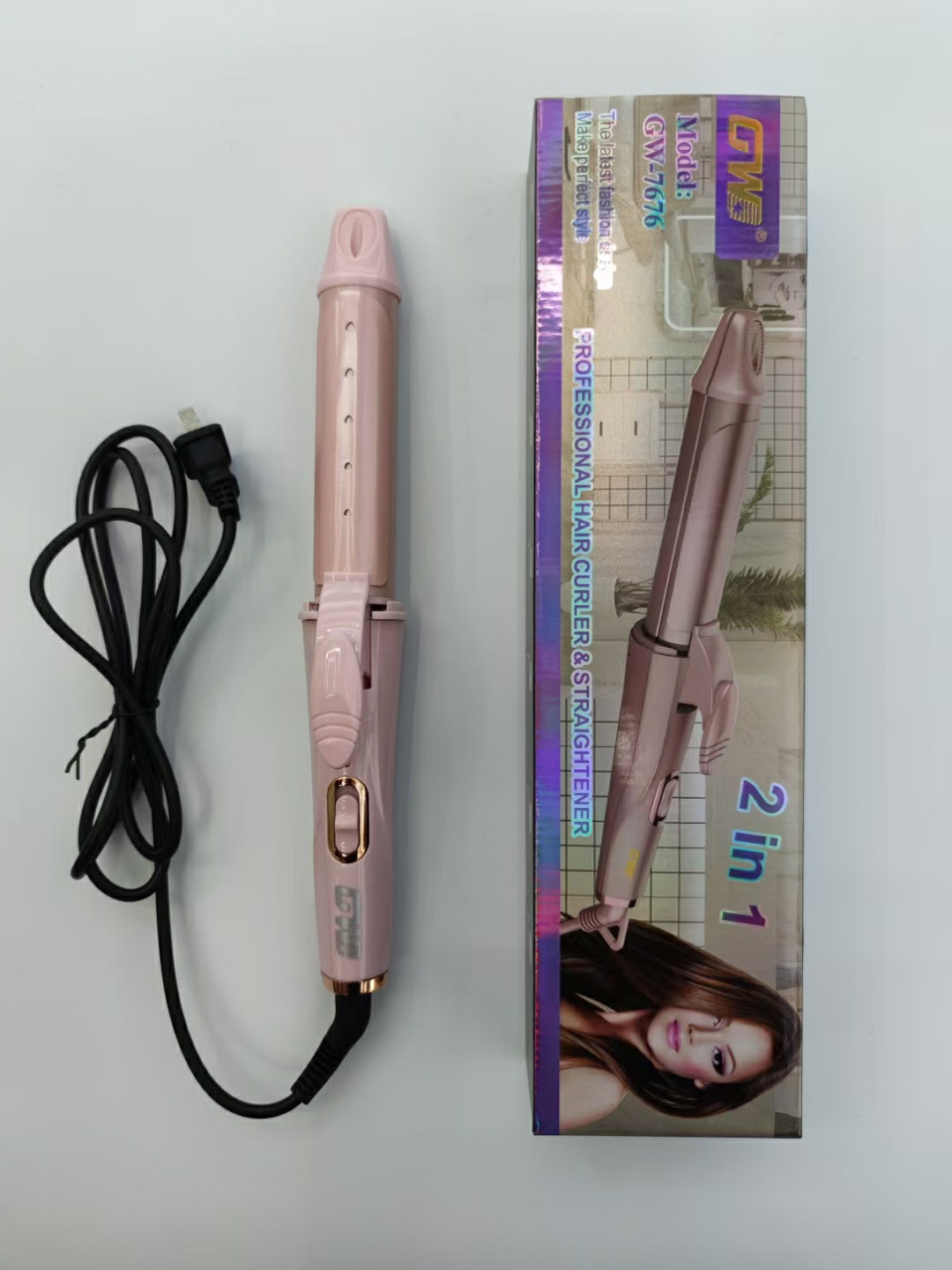 2-In-1 Curling Iron Straightener Curling Iron Curling Iron Wavy Curling Iron Specification drawing