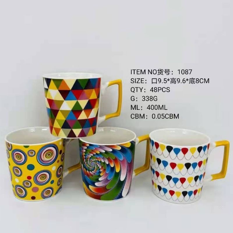 厂家直销陶瓷杯V型杯大杯水杯新款时尚咖啡杯独特个性现货详情1