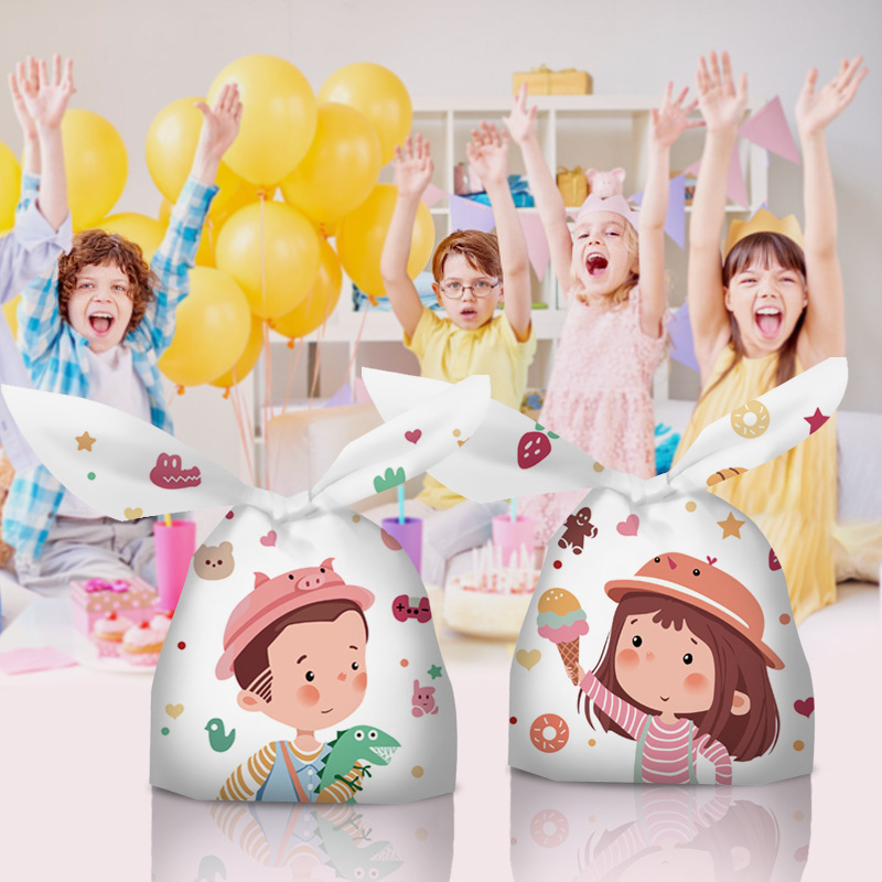 New Children's Rabbit Ears Snack Bag Candy Cookie Bag Baking Packaging Boy And Girl Gift Bag 50 details Picture