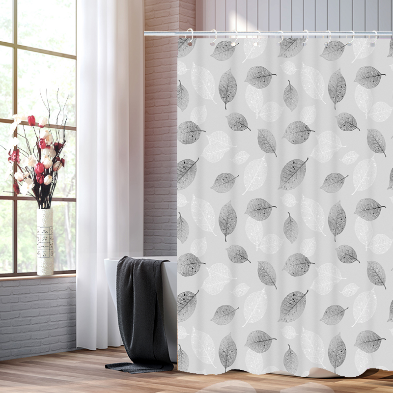 Factory Direct Sales Peva Plastic Shower Curtain Thickened High-Grade Environmental Protection Waterproof Mildew And Copper Buckle Bathroom Bathroom Partition