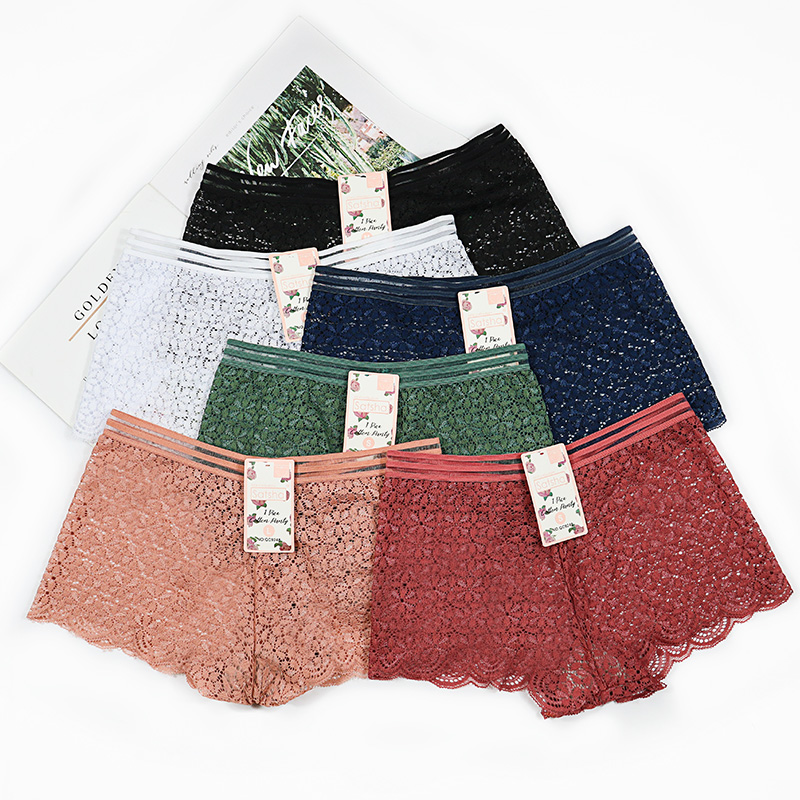 Satsha Customization Embroidered Women Sexy Lace Underwear Briefs