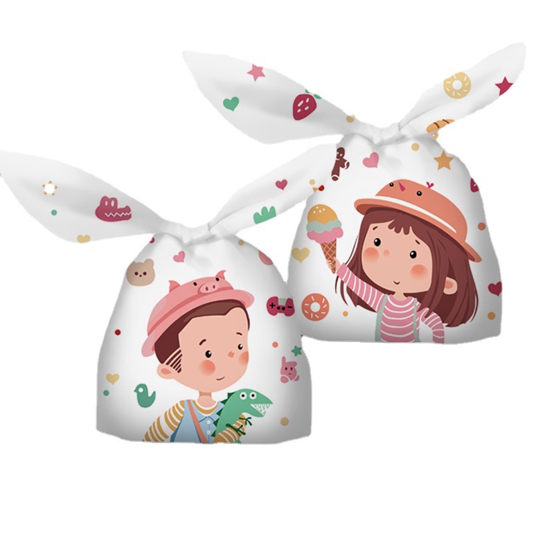 New Children's Rabbit Ears Snack Bag Candy Cookie Bag Baking Packaging Boy And Girl Gift Bag 50 Item Picture