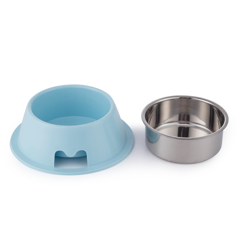 Stainless steel pet bowl shell made of pp material, resistant to biting. Dog bowl, cat bowl, cat food bowl, dog food bowl, large-capacity pet food utensils Application Scenario
