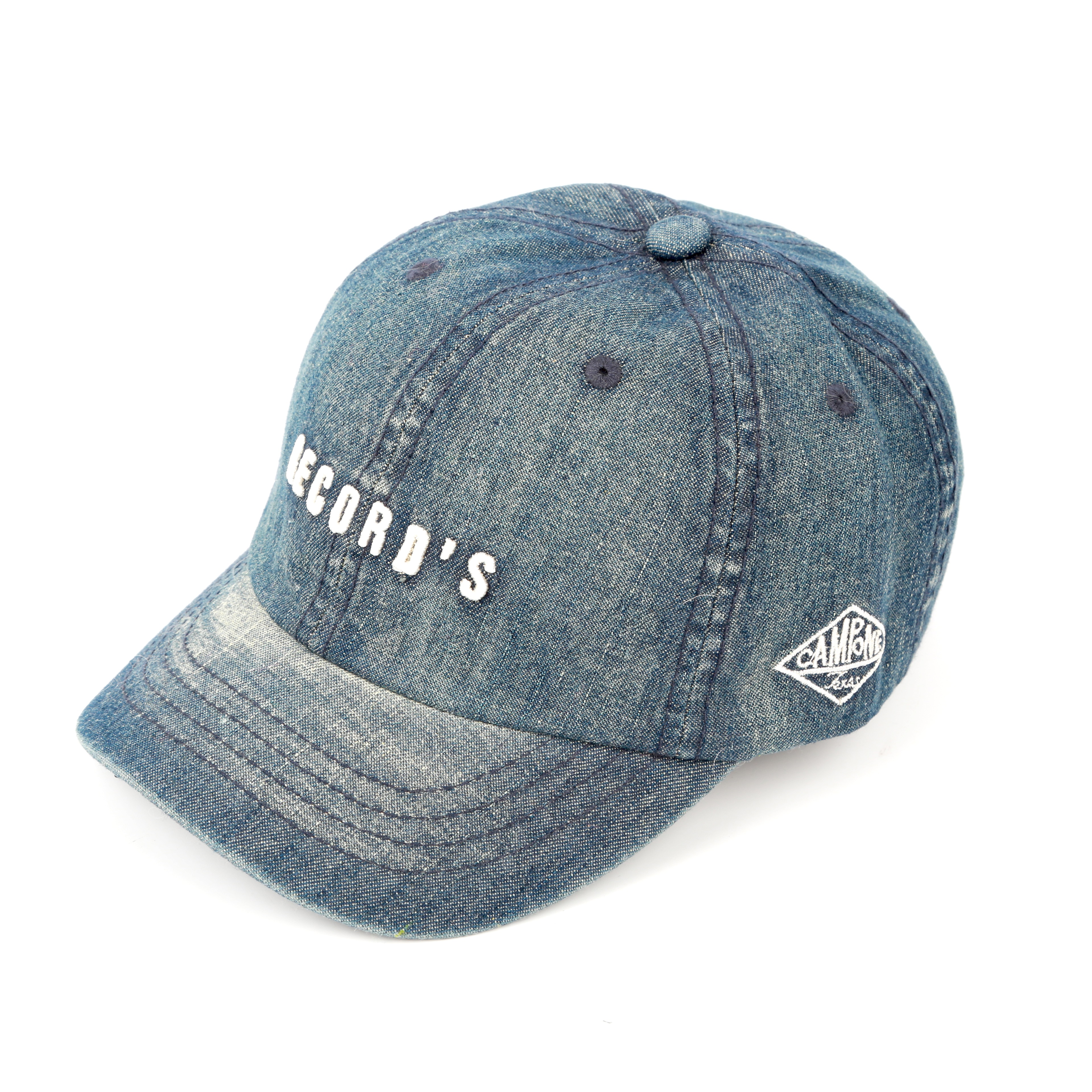 Men's and women's vintage washed denim short-brim baseball caps with heavy embroidery side embroidery, fashionable and casual Item Picture