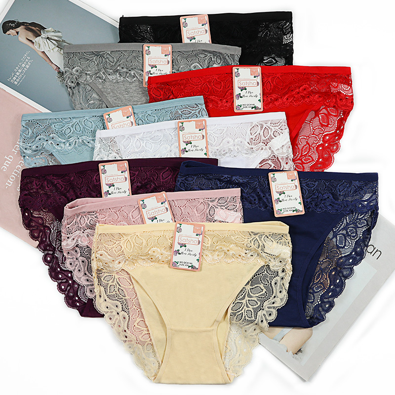 Satsha Low Waist Lace Panties Cozy Lingerie Tempting Pretty Briefs