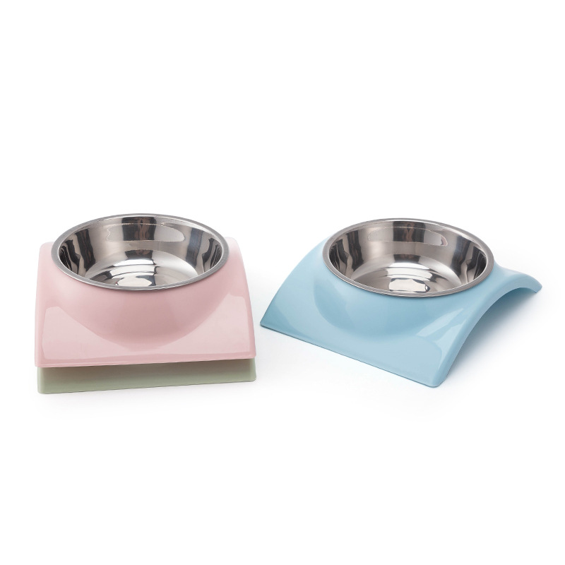 瓦片型宠物碗/狗碗猫碗/不锈钢宠物碗产品图