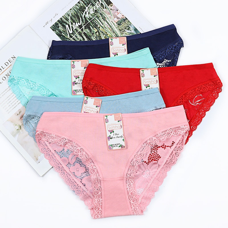 Satsha Breathable Lace Panties Cozy Lingerie Tempting Pretty Briefs thumbnail