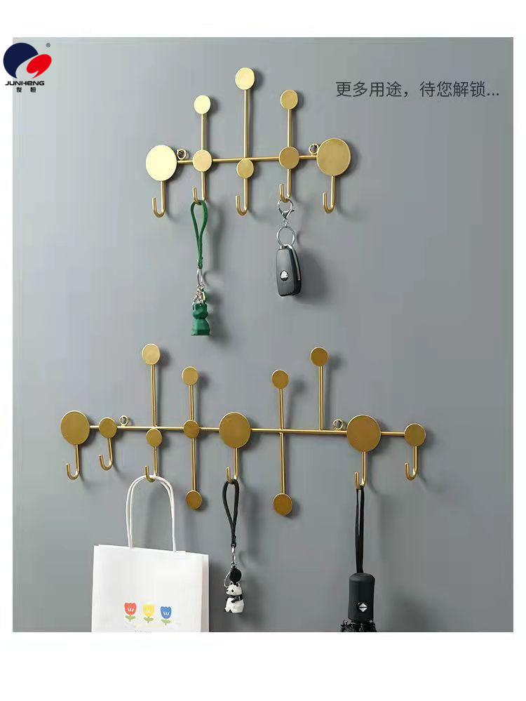 No need for drilling, decorative fitting room, coat rack, Nordic creative hook, key rack for entering the door, wall storage, entrance hall wall hanging pic 4