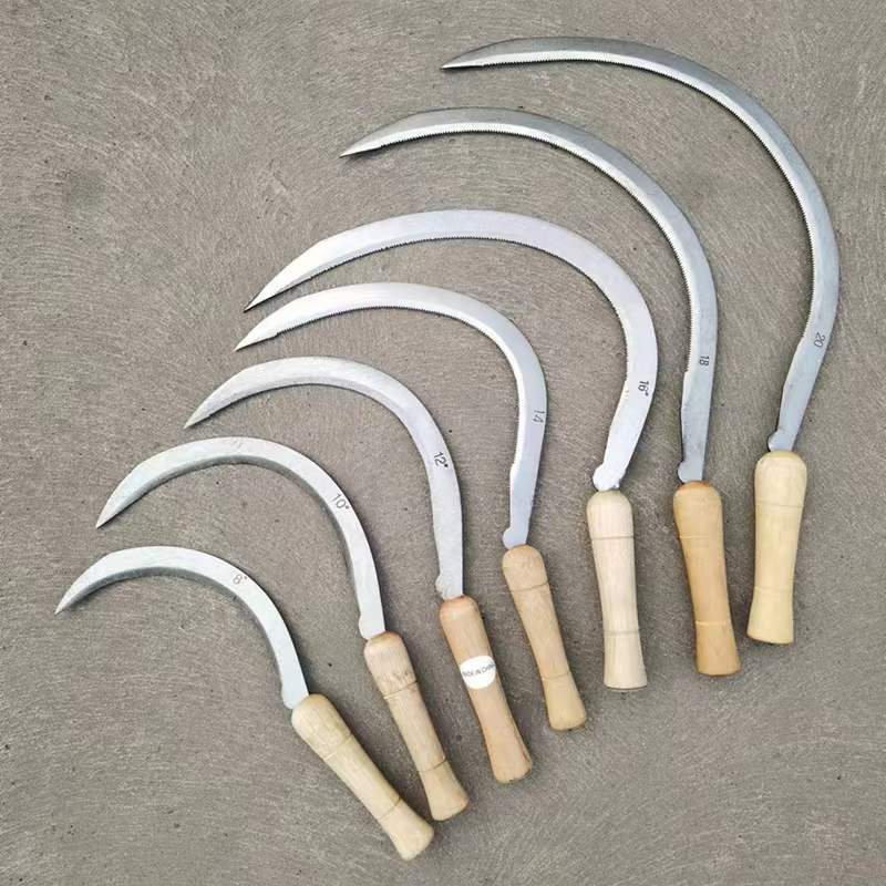 SI202 sickle,woodeh handle thumbnail