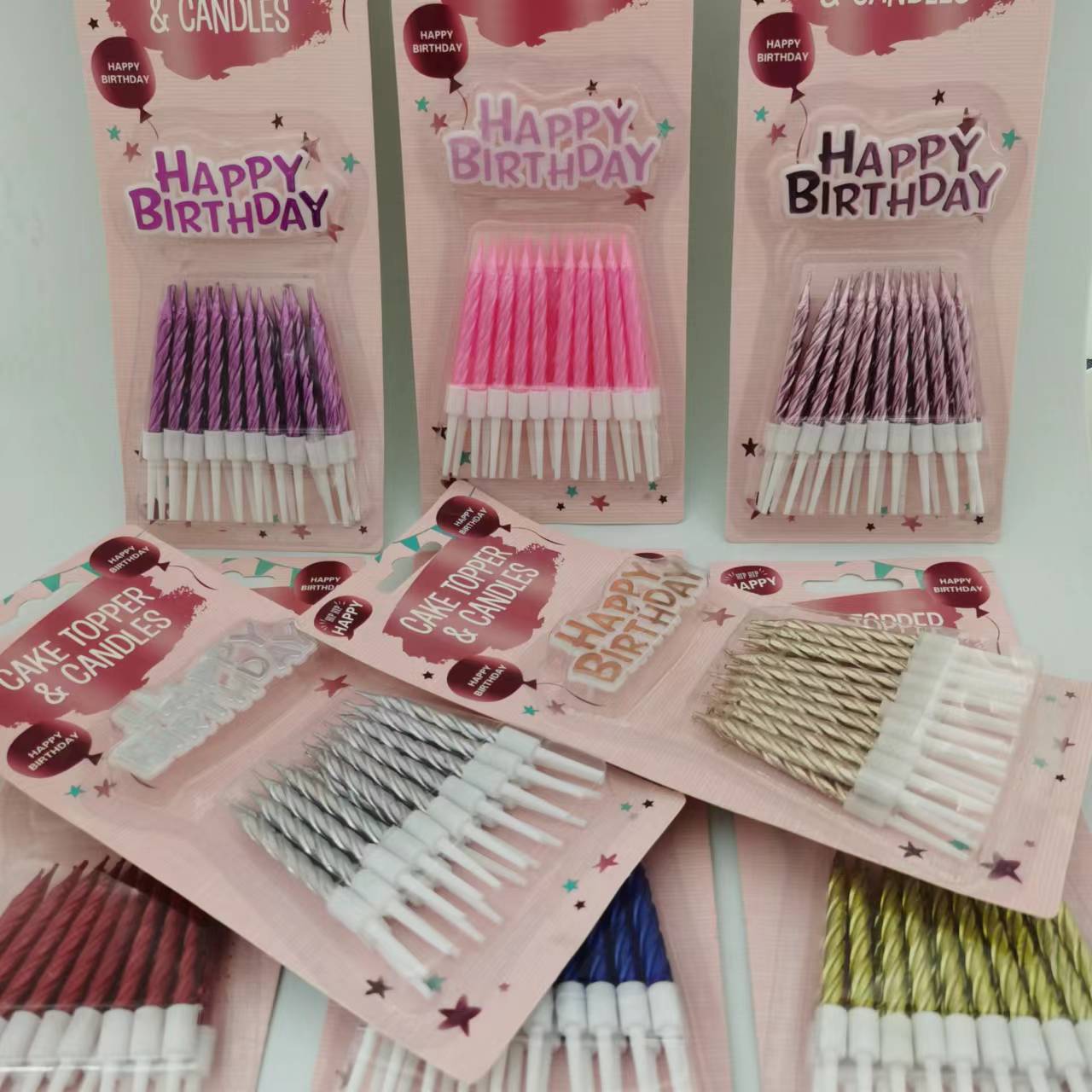 Thread candle curve candle Golden candle Birthday candle cake candle
