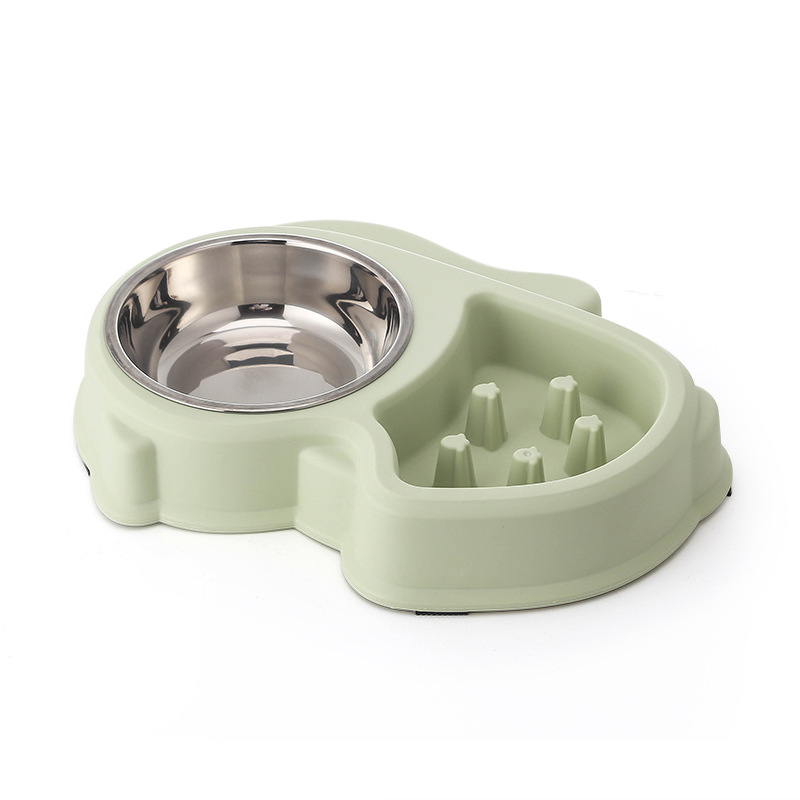 New pet slow food bowl, dog bowl, cat bowl, anti-slip and anti-knock, slow food licking bowl, water bowl and rice bowl, dual-purpose pet double bowl Application Scenario