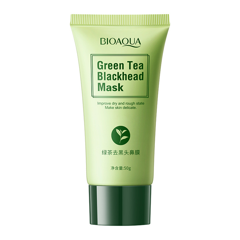 Poquanya Green tea Black head nose mask clean pores improve black head tear t-zone facial care nose mask cream full figure