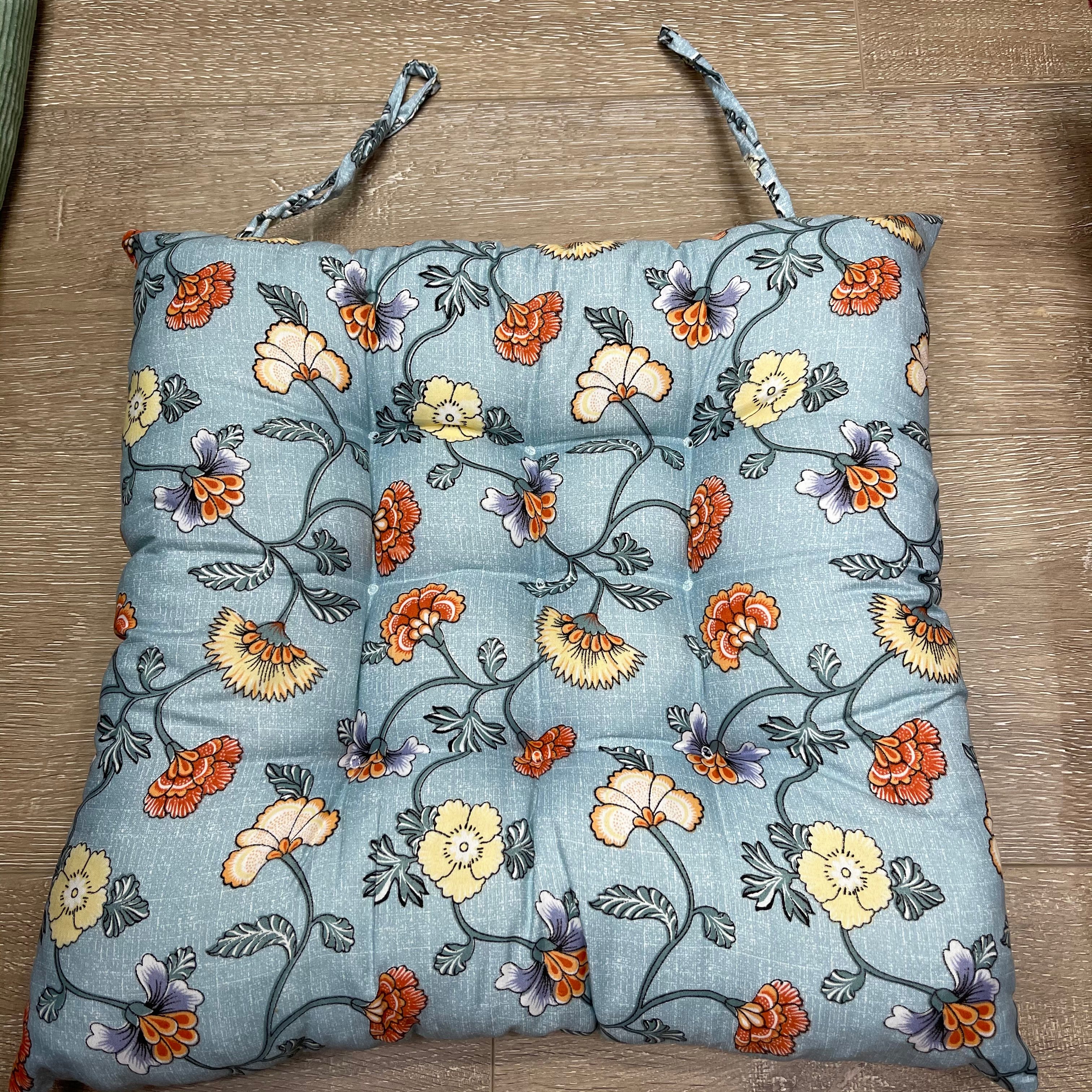 New Explosive Factory Direct Sales Thickened Small Floral Cloth Art Nine-Hole Seat Cushion Bay Window Tatami Soft Seat Cushion Dining Table And Chair Cushion details Picture