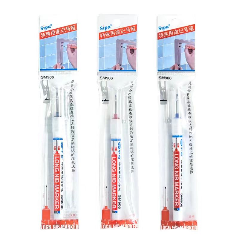 Wholesale Zhongbai long-head marker pens, woodworking marker pens, multi-purpose tile deep hole black marker pens from the manufacturer Application Scenario