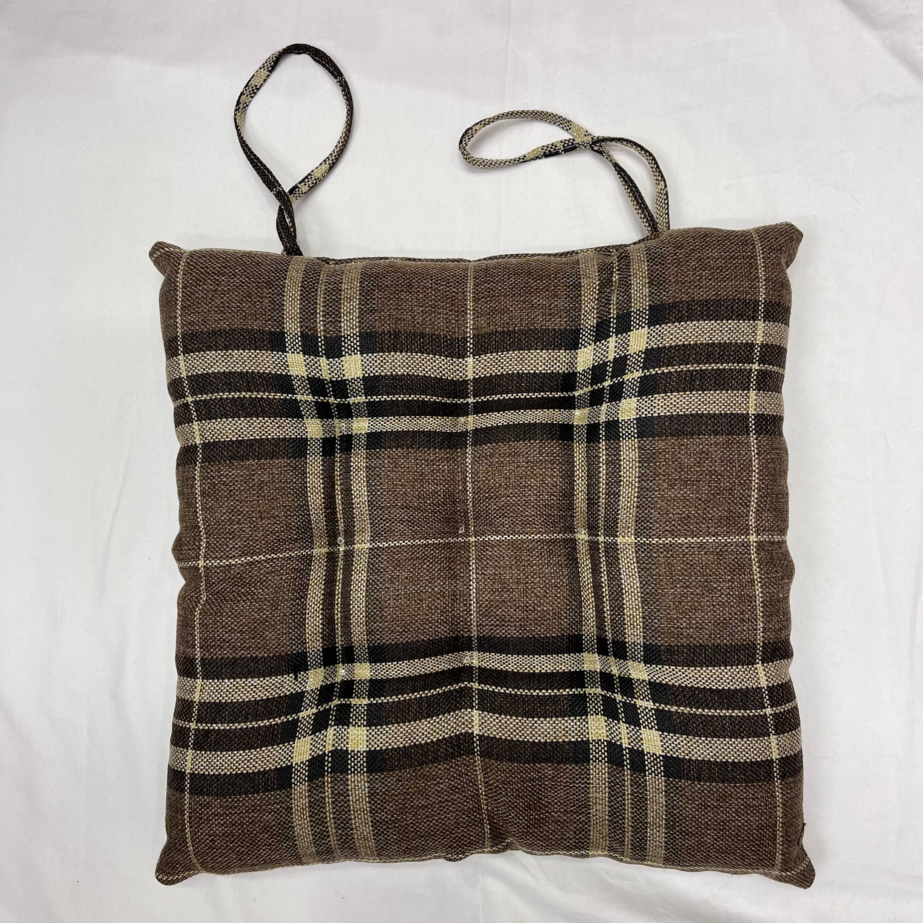 New Explosive Manufacturers Direct Sales Hemp Grid Nine-Hole Seat Cushion Bay Window Tatami Sofa Soft Seat Cushion Table Chair Cushion Item Picture