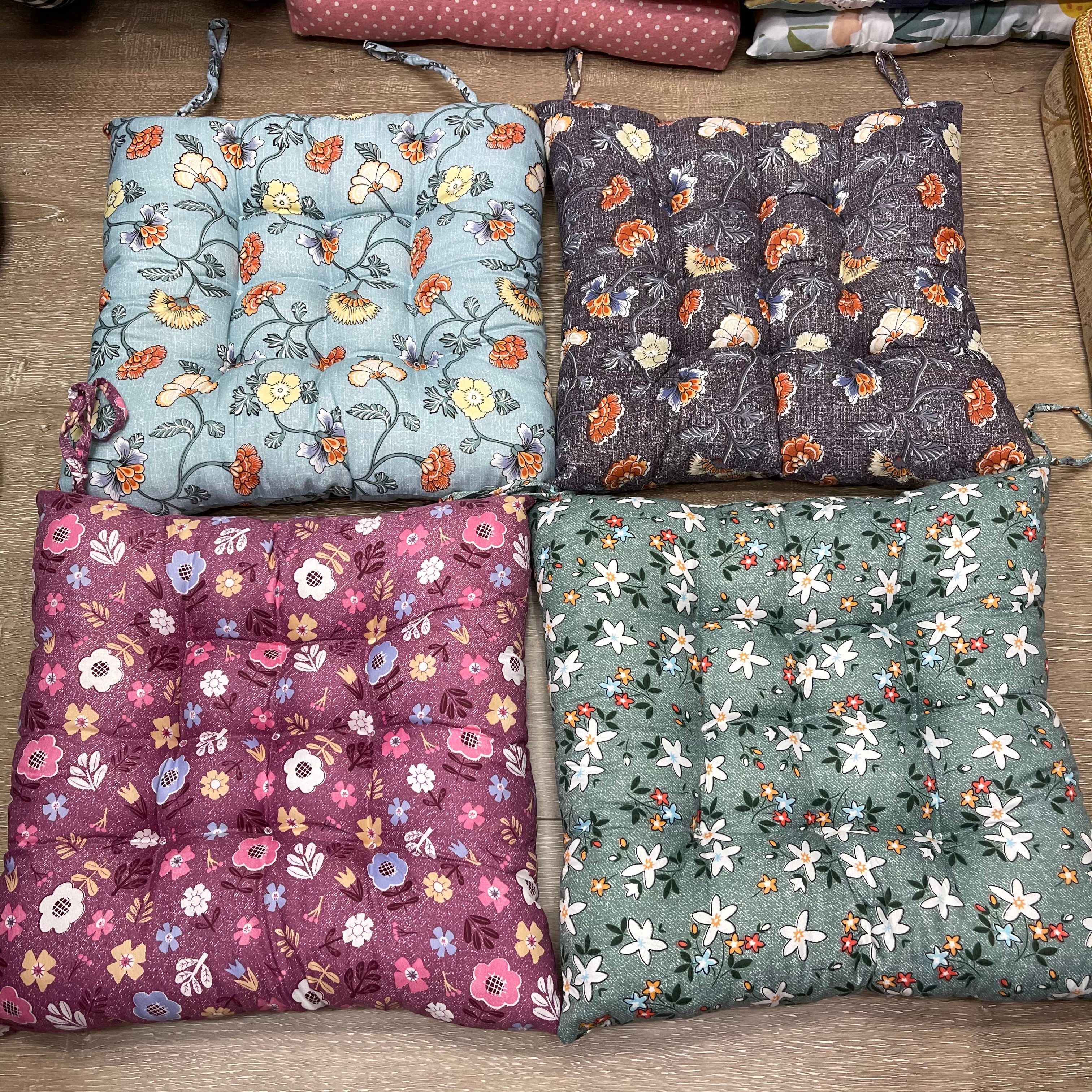 New Explosive Factory Direct Sales Thickened Small Floral Cloth Art Nine-Hole Seat Cushion Bay Window Tatami Soft Seat Cushion Dining Table And Chair Cushion