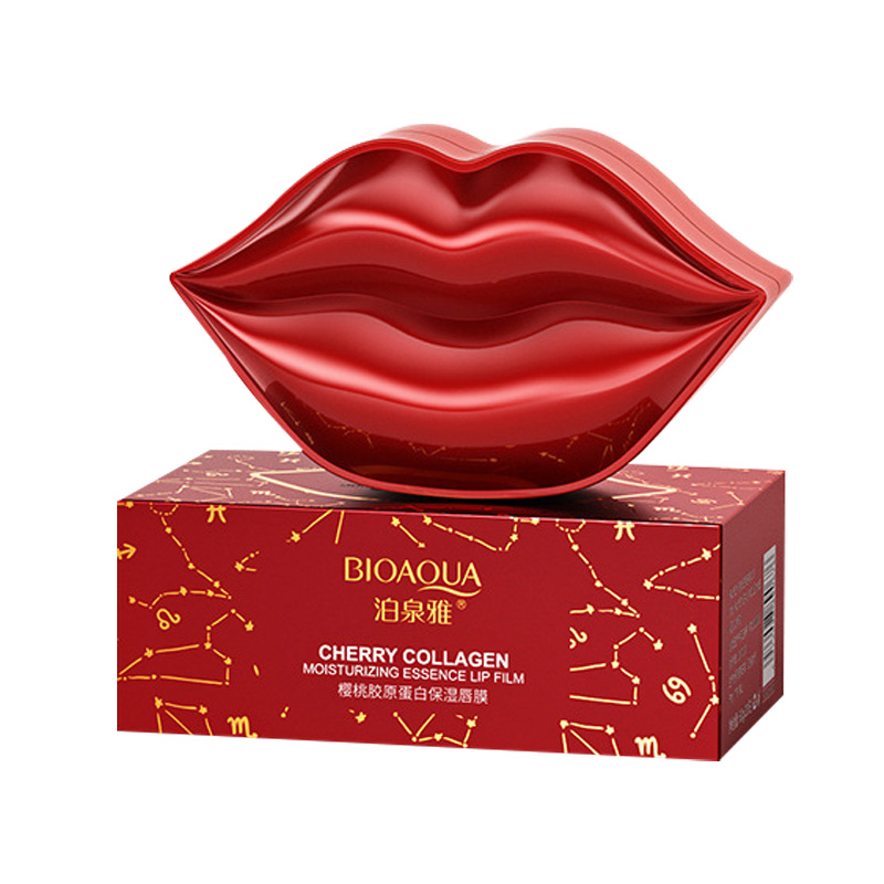 Poquanya cherry collagen moisturizing lip mask moisturizing and moisturizing improve lip lines autumn and winter regular water tender lip mask sleep lip mask thumbnail