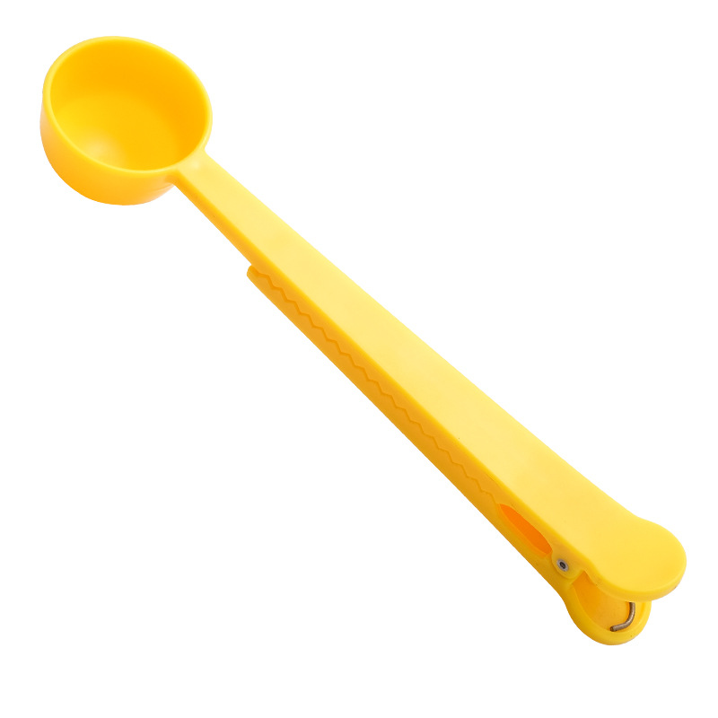 Multi-functional measuring spoon, household kitchen plastic milk powder spoon, coffee spoon, coarse grain spoon, coffee and tea sealing spoon holder Item Picture