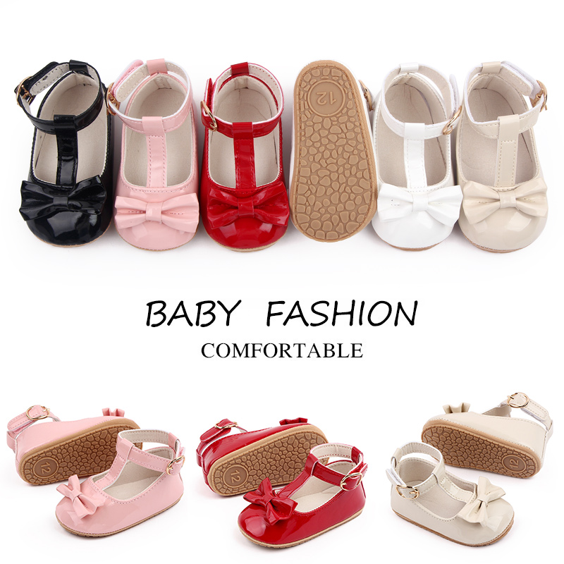 Hot selling soft PU leather baby toddler girl shoes 2022
