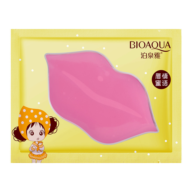 Poquanya soft and tender yuzu lip mask fade lip lines, improve dry and beautiful lip color, moisturize and moisturize lip mask