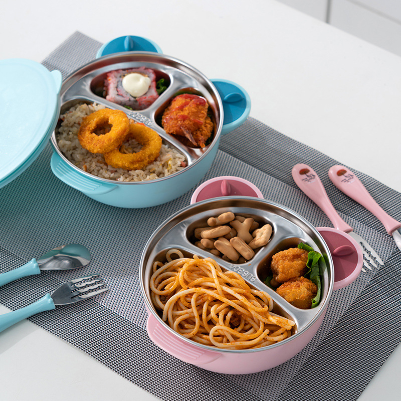 Stainless steel dinner plate for kids
