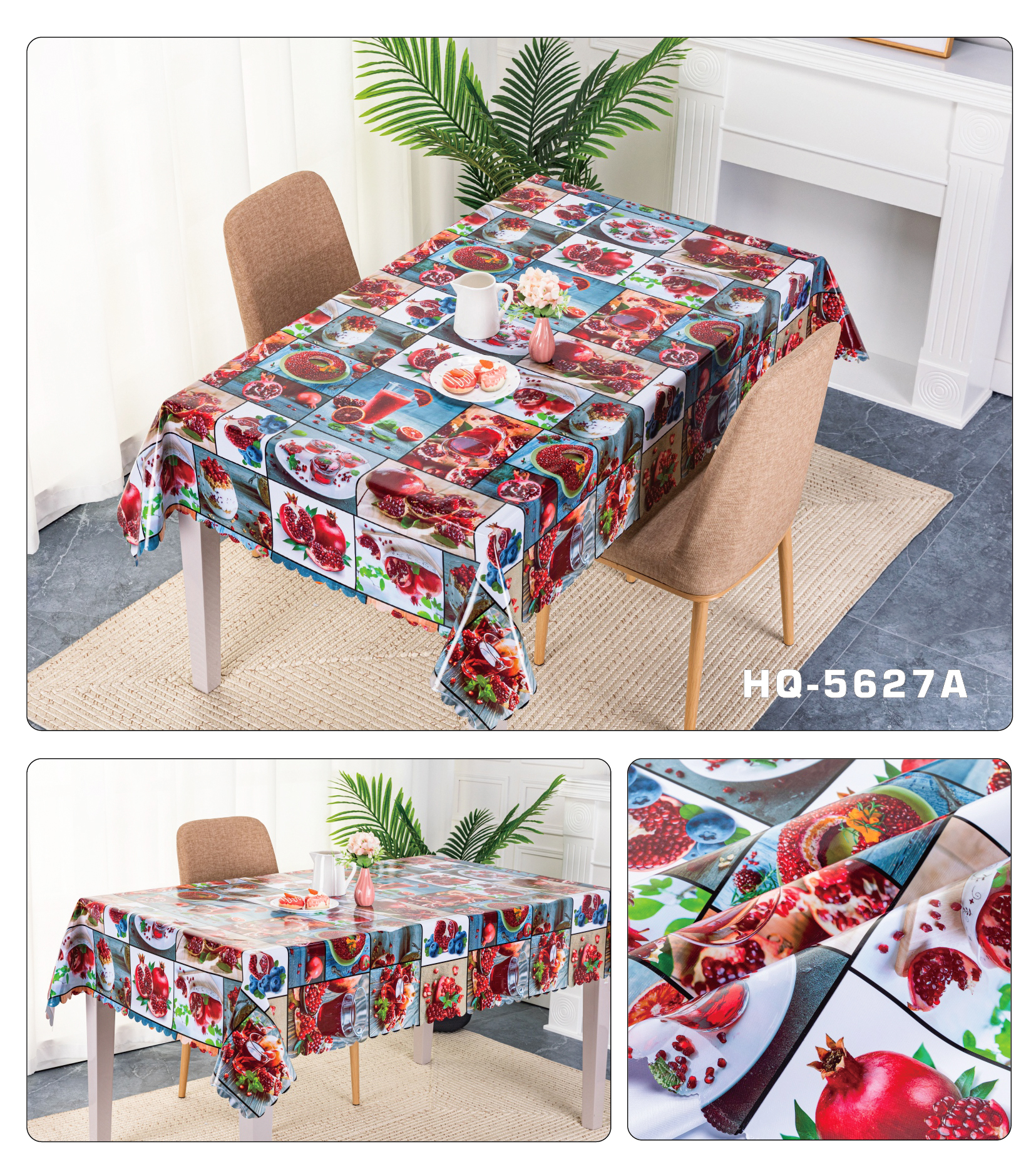 Garden style European style HD PVC printed tablecloth tablecloth high quality three paste waterproof no-wash table cloth wholesale factory direct sales Application Scenario