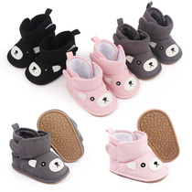High quality wholesale soft TPR outsole baby toddler winter boots cute cartoon design