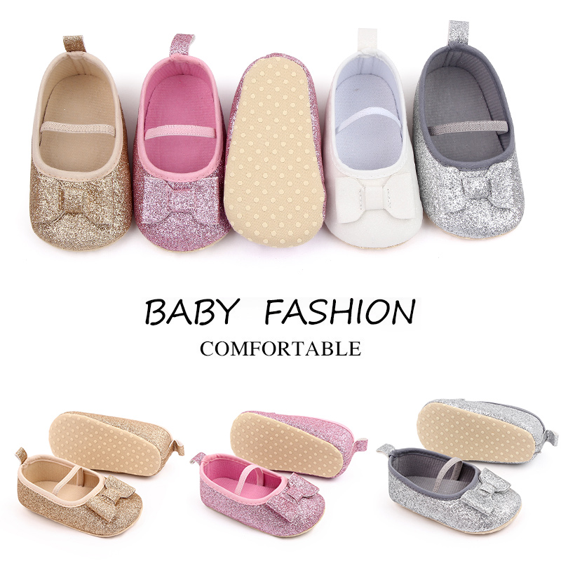 Hot selling newborn infant baby girl shoes soft sole fancy baby girls shoes