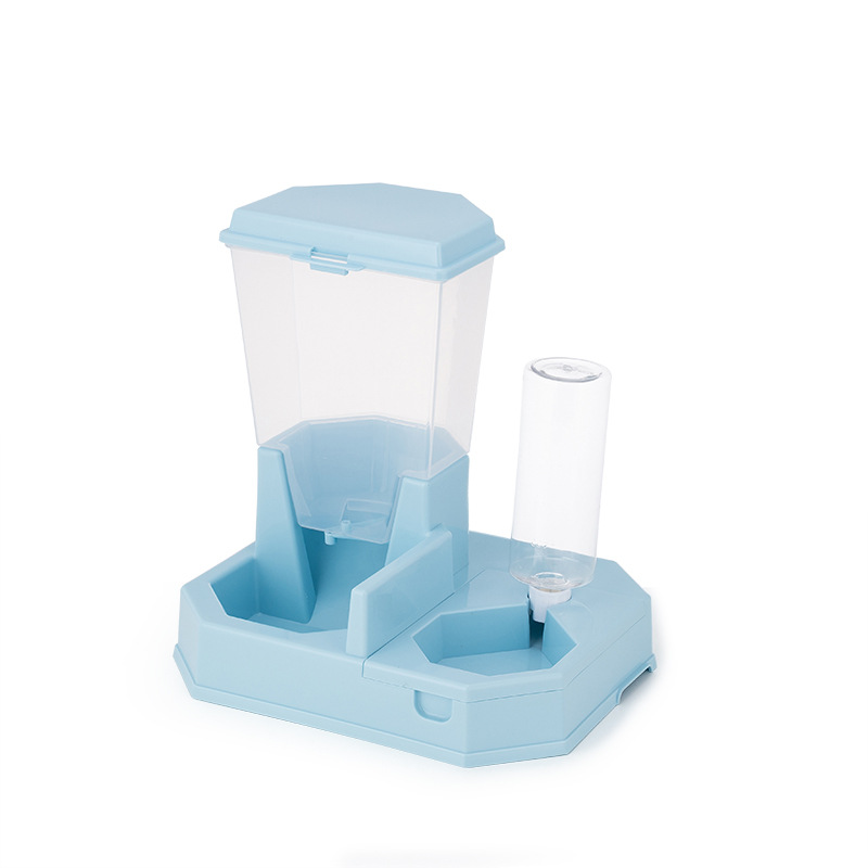 New type of automatic pet feeding and drinking water dispenser, dog and cat food storage bucket, water feeder, anti-slip and anti-knock pet double bowl, pet supplies Specification image