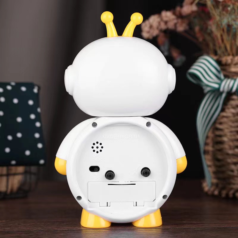 Factory Direct Cartoon Robot Alarm Clock Students Cartoon Alarm Clock Creative Gift Small Clock Item Picture