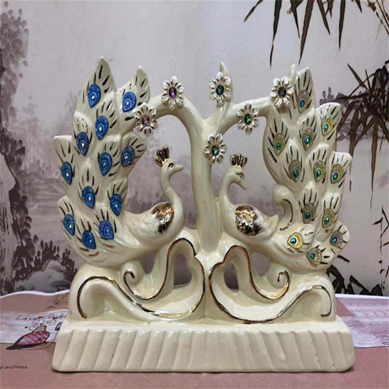 陶瓷工艺摆件孔雀9