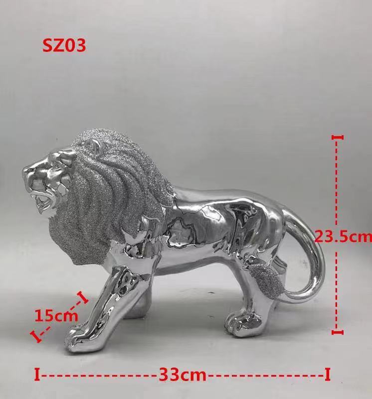 Ceramic craft display silver lion Baoxian Craft 7888 store wholesale pic 1