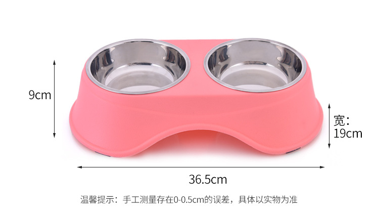 Tazón de acero inoxidable para mascotas antideslizante y antiderrapante tazón de plástico para perros tazón para gatos tazón de agua resistente a mordeduras cuenco de comida desmontable lavable para mascotas tazón único pic 3