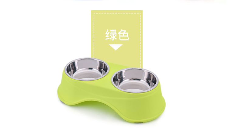 Tazón de acero inoxidable para mascotas antideslizante y antiderrapante tazón de plástico para perros tazón para gatos tazón de agua resistente a mordeduras cuenco de comida desmontable lavable para mascotas tazón único pic 5