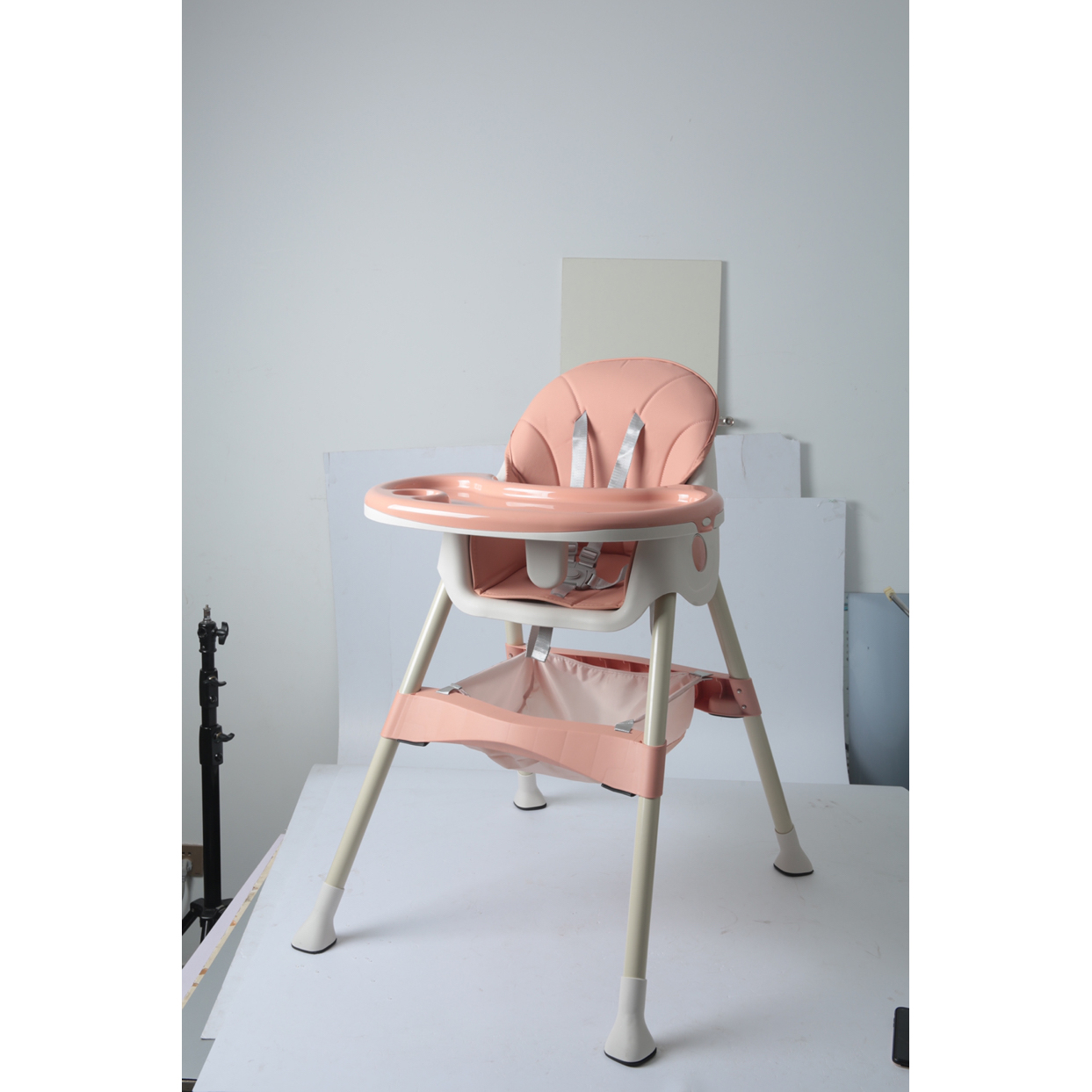 XINGPEIBaby High Feeding Chair Portable Kids Table Foldable Dining Chair Adjustable thumbnail