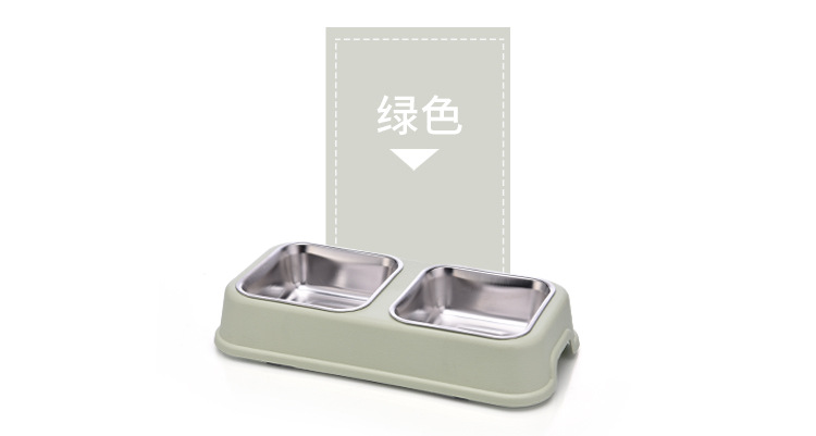 New pet stainless steel double bowls, anti-slip and anti-knock, dog bowls, cat bowls, detachable and washable water bowls, food bowls and pet bowls pic 5