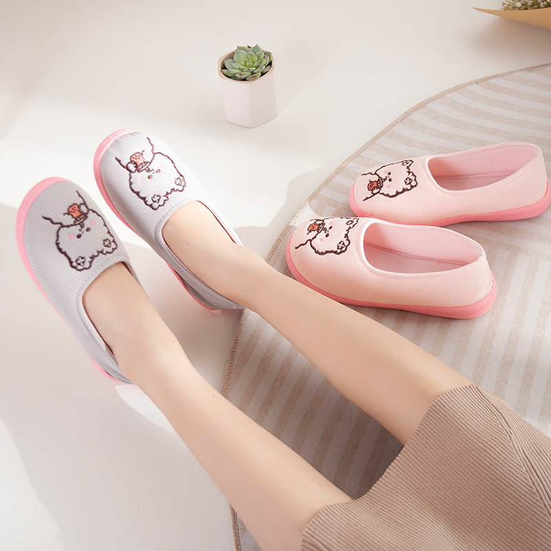 月子鞋春夏秋季孕妇产后防滑透气防水轻便静音包跟透气拖鞋薄款详情1