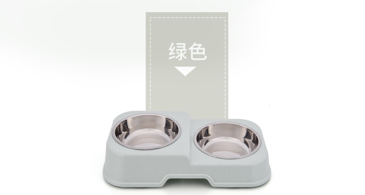 New pet bowls, high and low stainless steel pp material, dog bowls, cat bowls, anti-knock and anti-slip water bowls, food bowls, universal pet double bowls pic 5