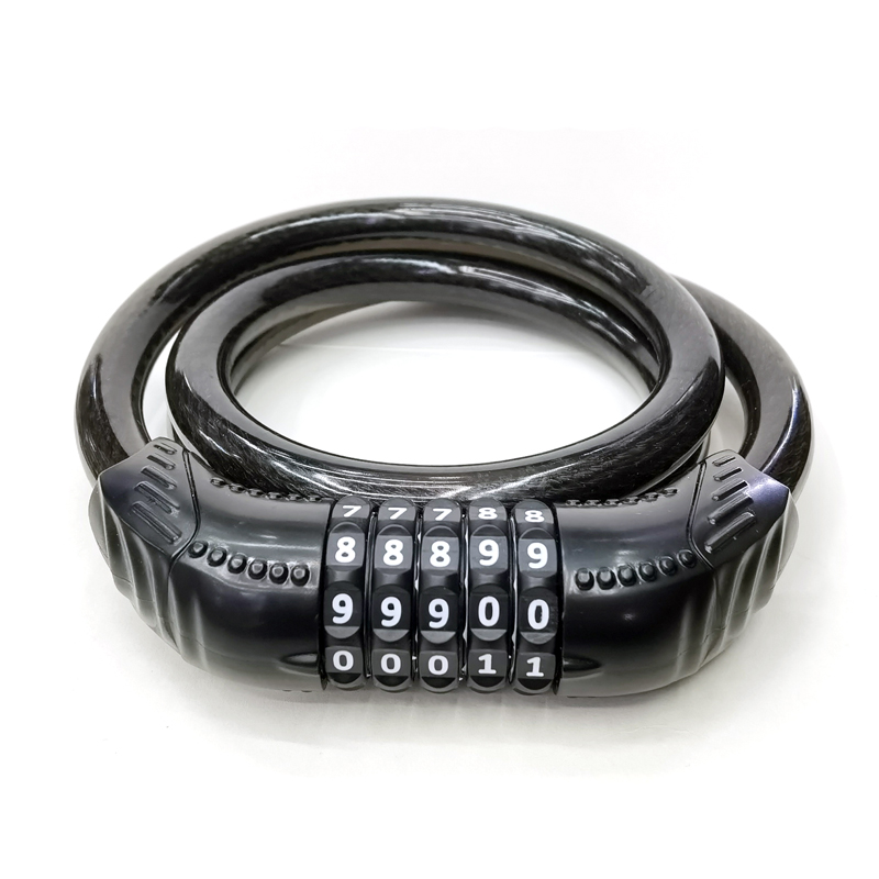220410 Bicycle five-digit combination lock Mountain bike cable lock Cycling wire lock Rim lock Application Scenario