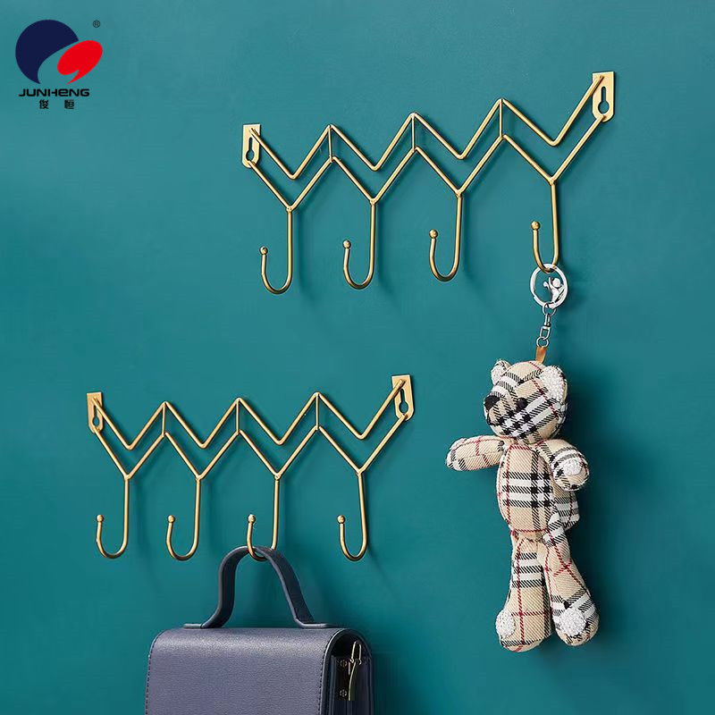 北欧简约铁艺墙上装饰挂钩玄关门口钥匙挂架创意进门置物架挂衣钩详情6