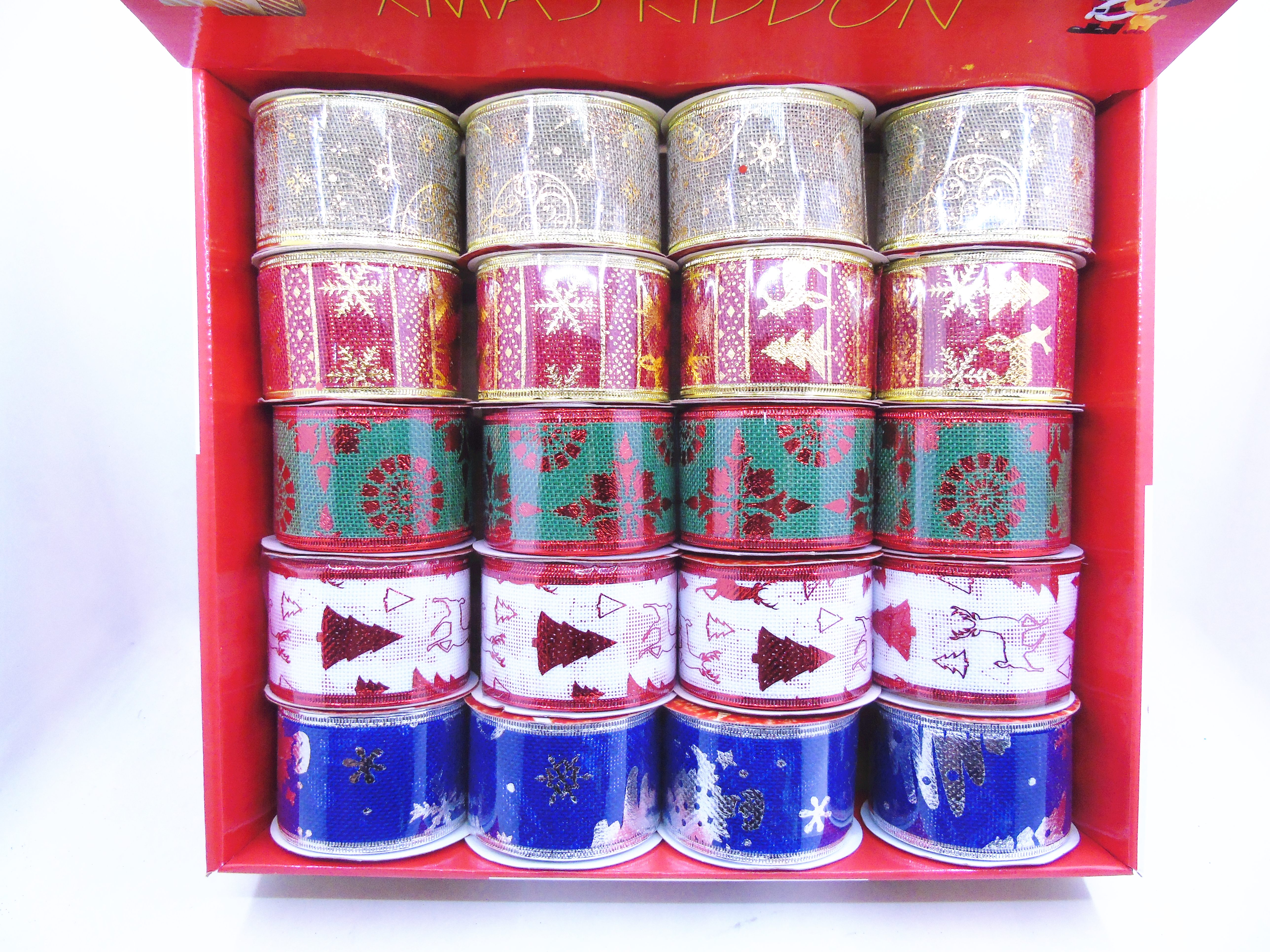 5CM Christmas linen ribbon Gift box 5014 Christmas decorations pic 2
