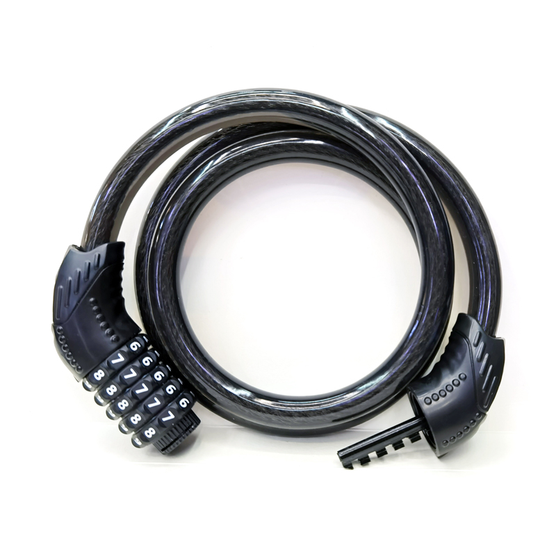 220410 Bicycle five-digit combination lock Mountain bike cable lock Cycling wire lock Rim lock Item Picture