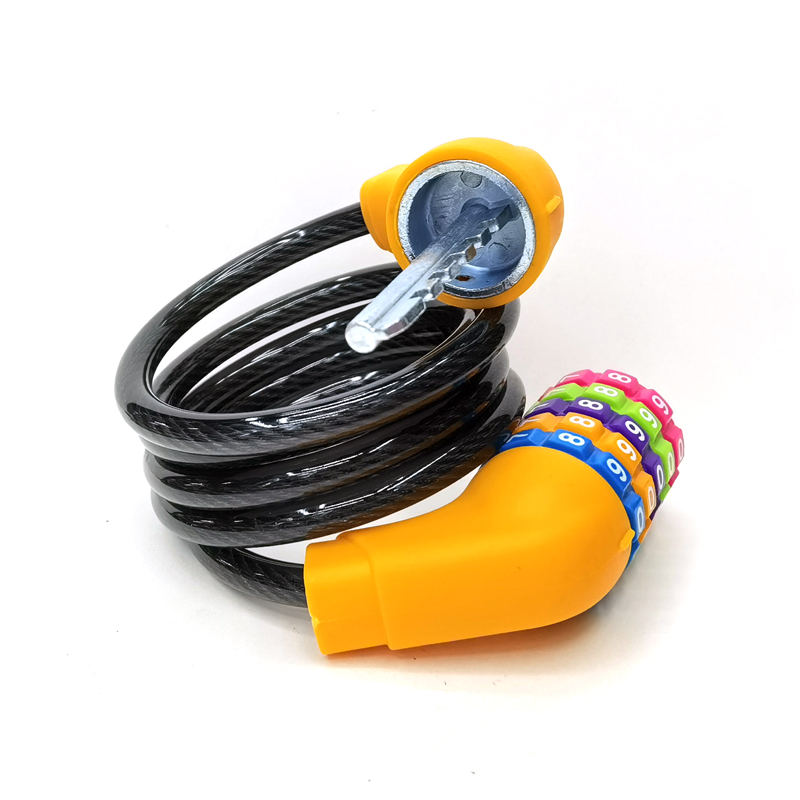 220409 Bicycle five-digit combination lock Mountain bike cable lock Cycling wire lock Rim lock Application Scenario