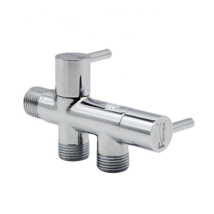 FIRMER New product Double-handle dual-use brass bathroom kitchen angle valve