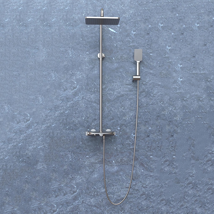 FIRMER newest design hotel luxury brushed godl brass shower faucet set Specification drawing