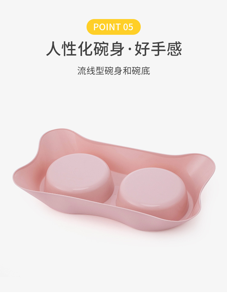 Trapezoidal pet double bowl, anti-slip and anti-knock, dog bowl, cat bowl, stainless steel, detachable and washable, water bowl and food bowl, dual-purpose pet food set pic 10