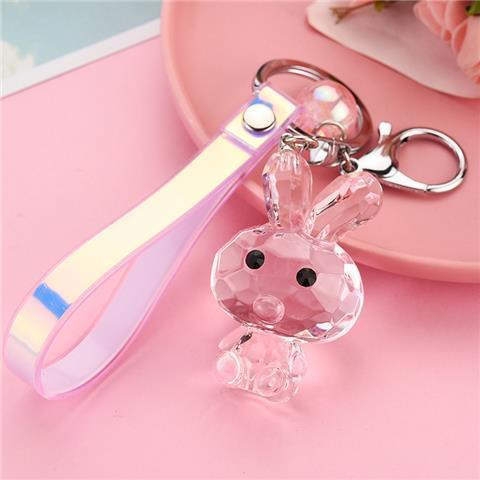 Crystal Rabbit three-piece keychain series mixed 1