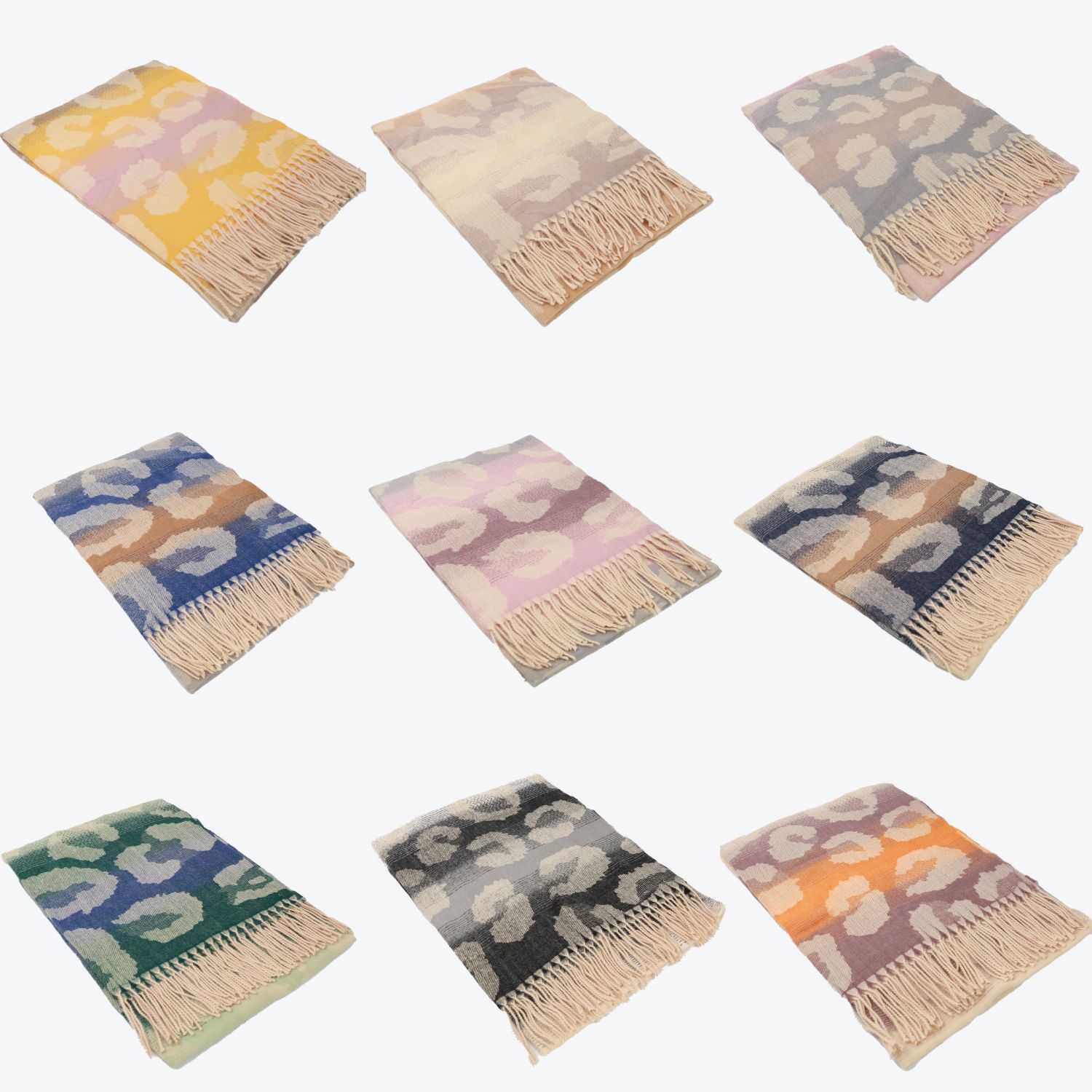 Liu An tassels aesthetic pattern print scarfs for women gift 70*200cm