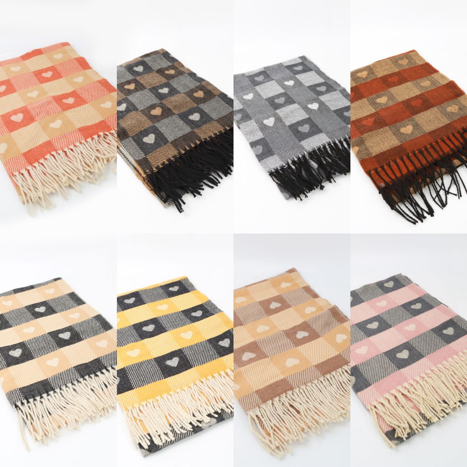 Liu An heart pattern print scarfs for women gift 70*180cm thumbnail